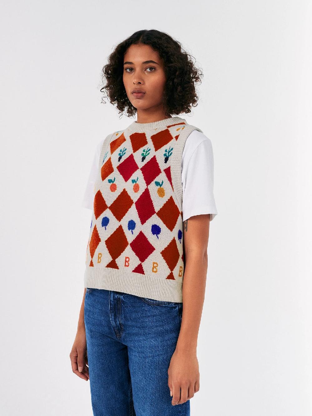 Bobo Choses Harlequin Printed Knitted Vest