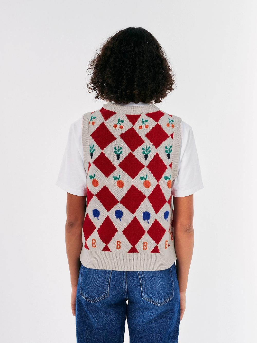 Bobo Choses Harlequin Printed Knitted Vest