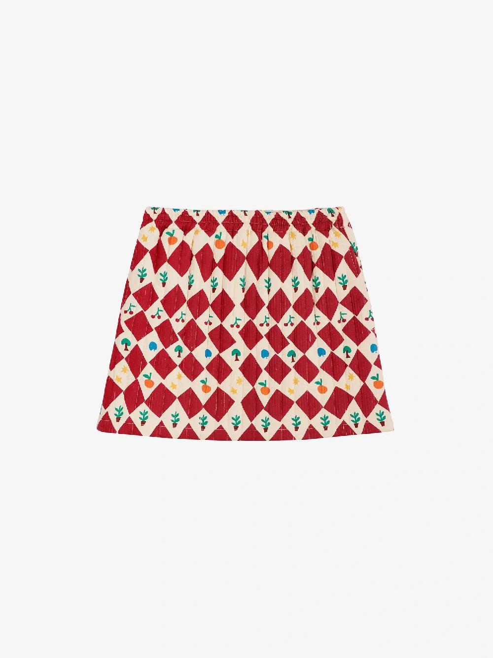 Bobo Choses Harlequin Printed Quilted Mini Skirt