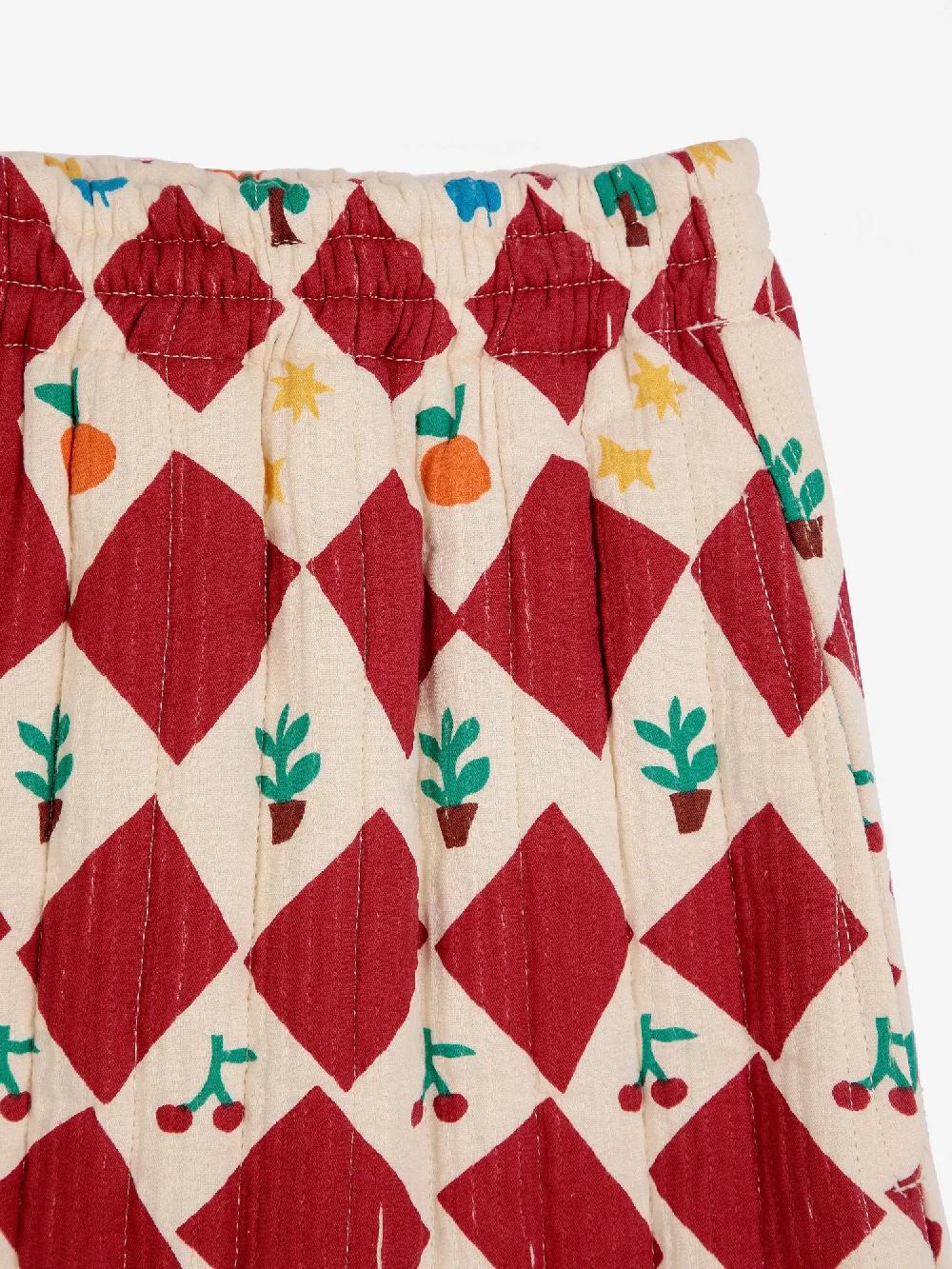 Bobo Choses Harlequin Printed Quilted Mini Skirt