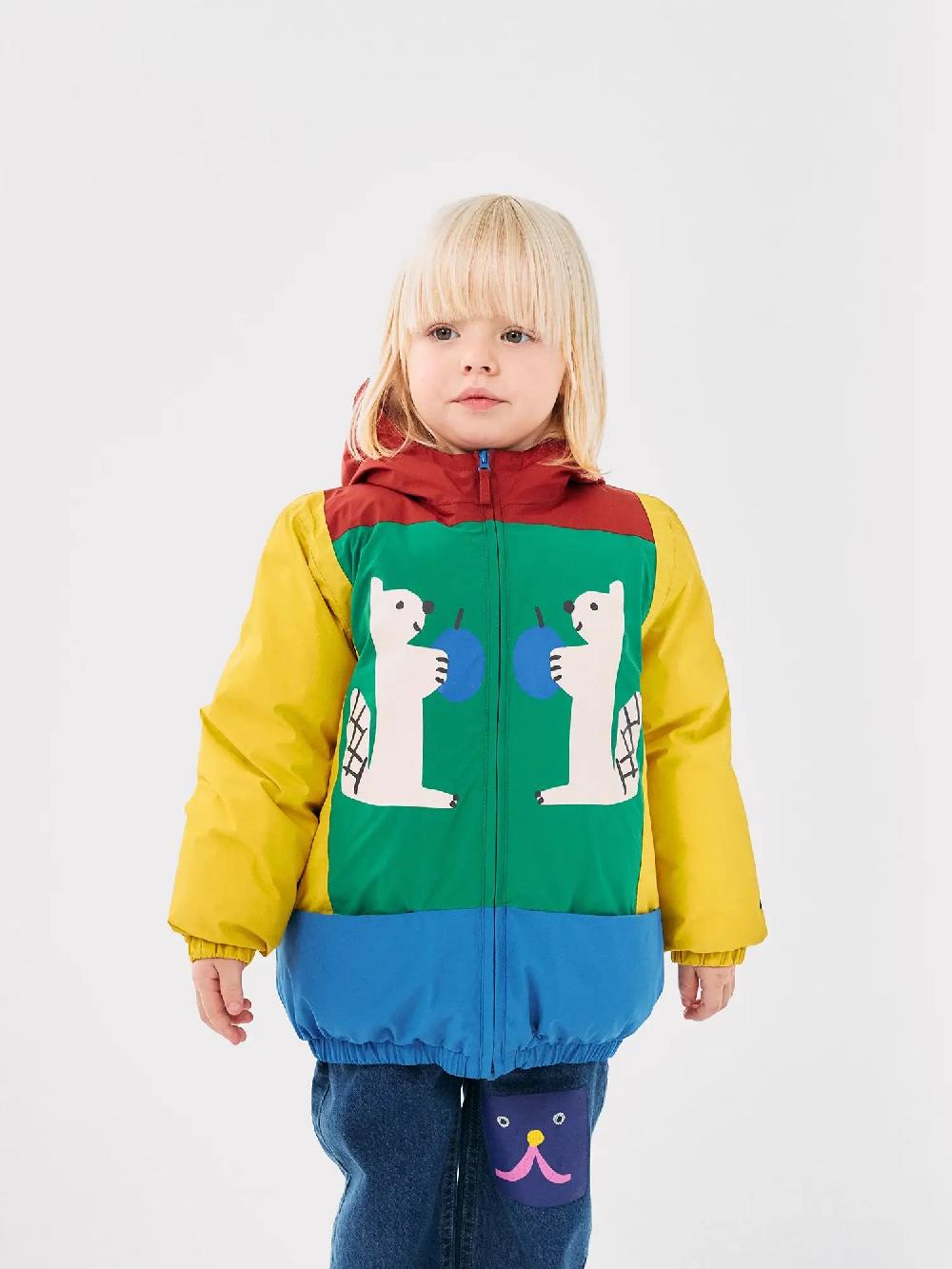 Bobo choses Hungry Squirrel color block anorak