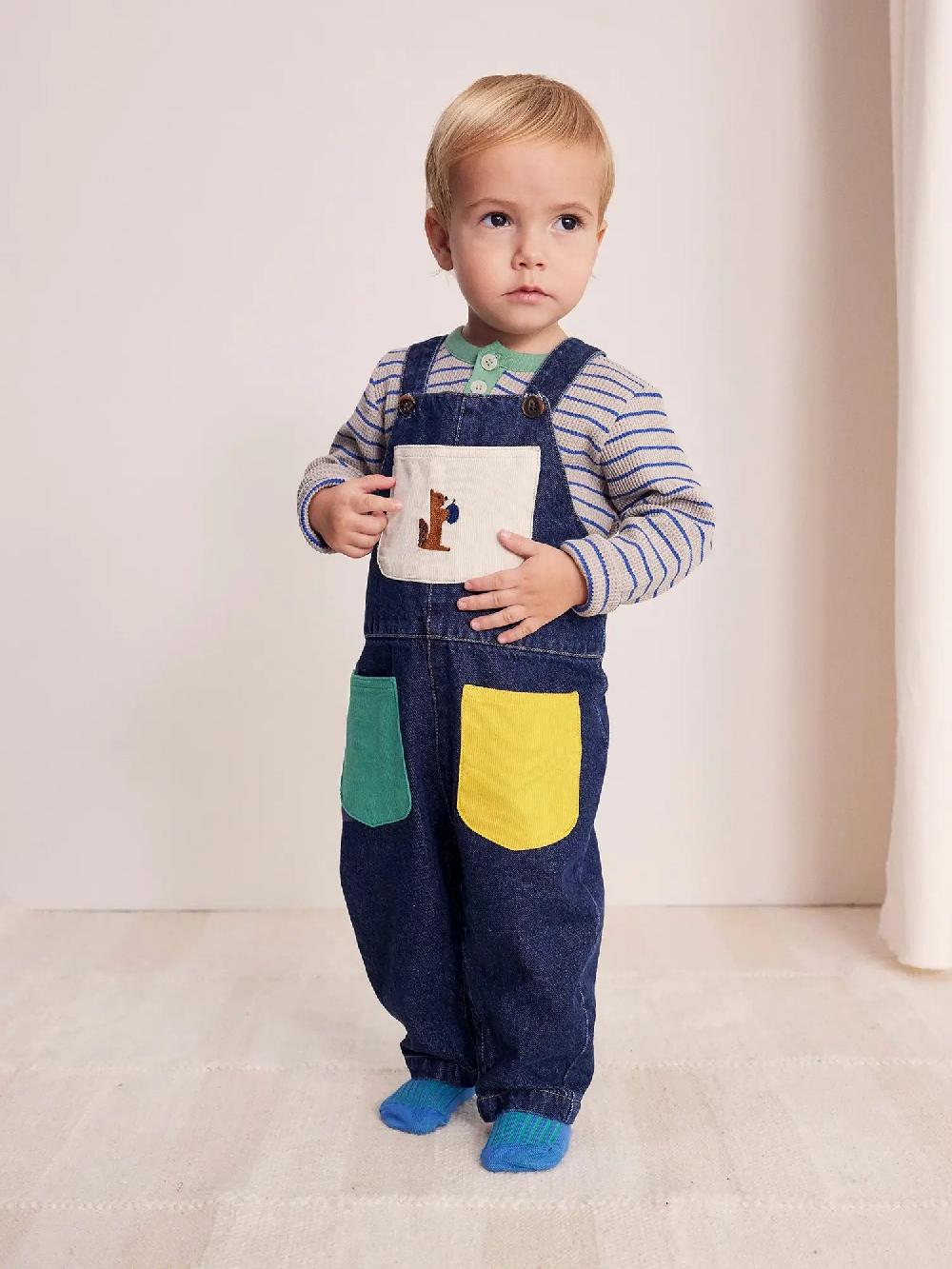 Bobo choses Hungry Squirrel denim dungaree