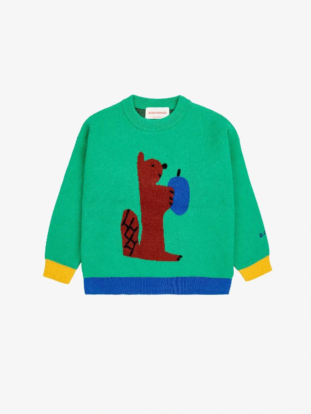 Bobo Choses Hungry Squirrel Jacquard Jumper
