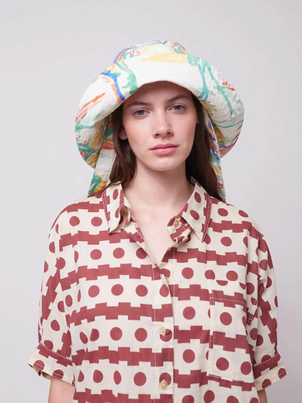 Bobo choses Landscape print canvas hat