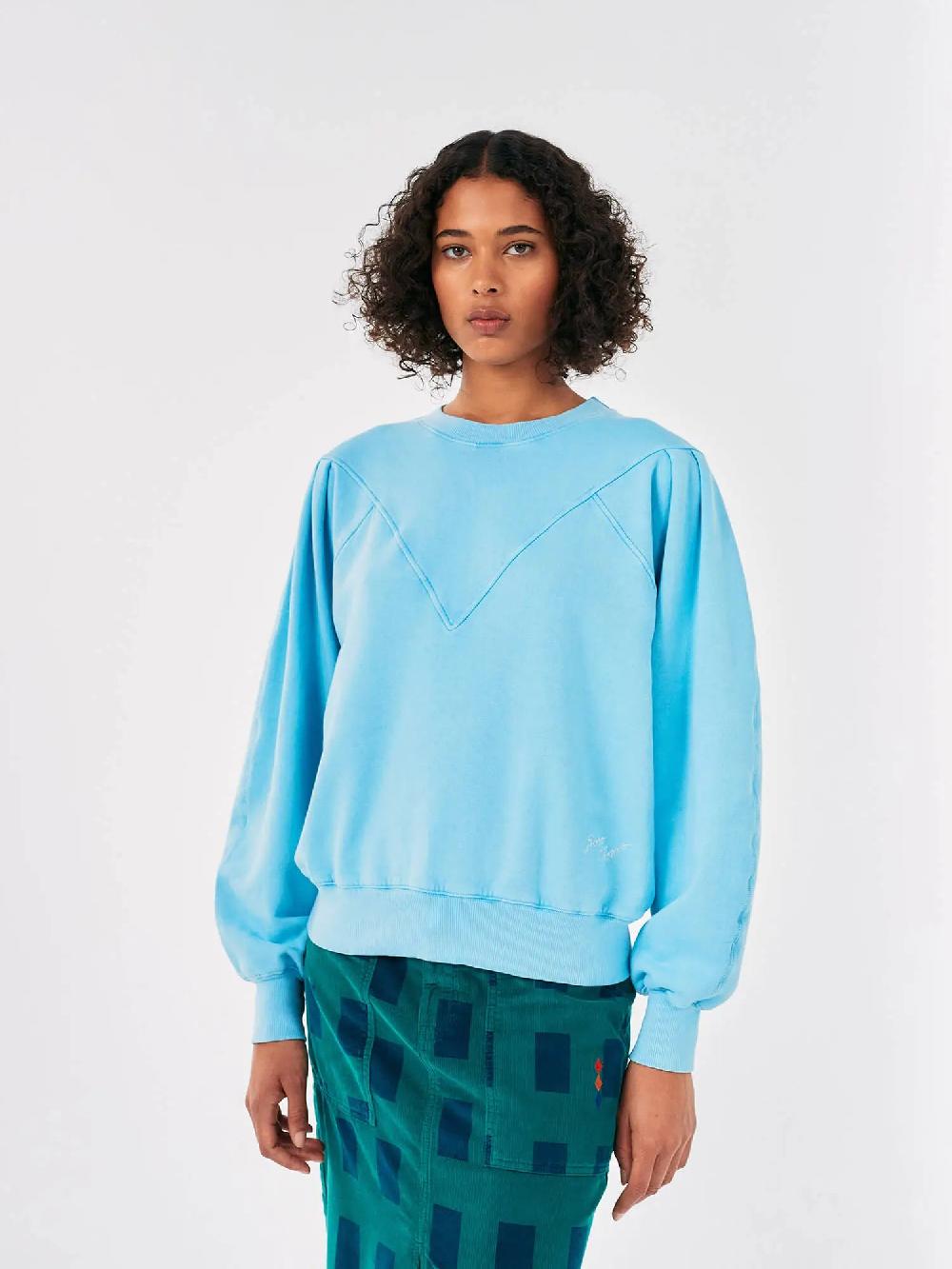 Bobo choses Light blue detailed sweatshirt