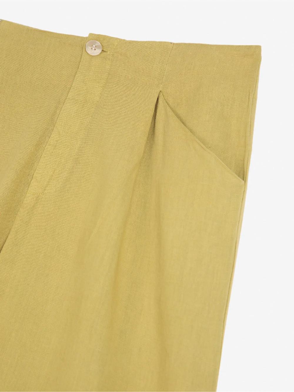 Bobo Choses Linen Blend Pleated Trousers
