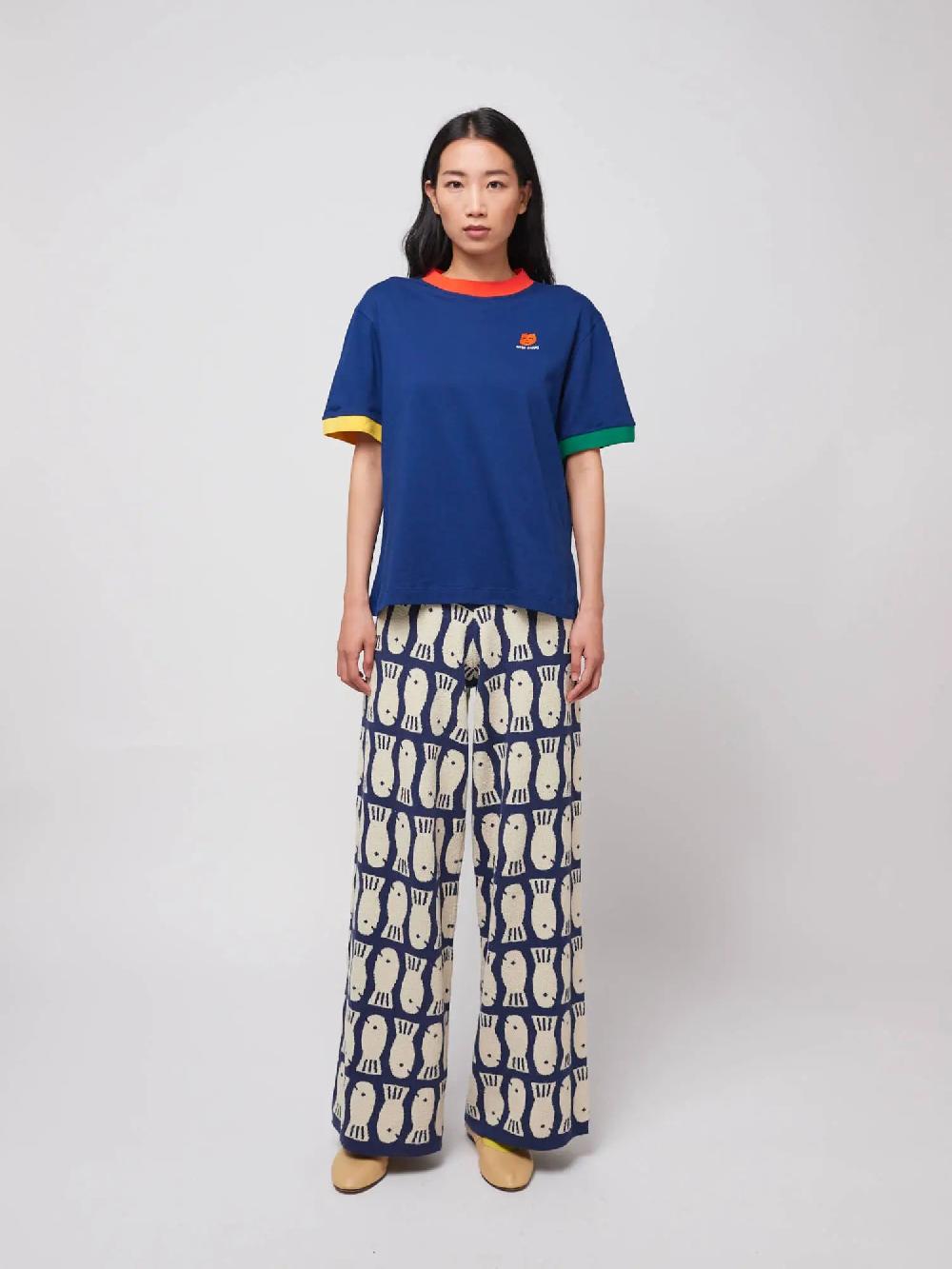 Bobo Choses Logo Embroidery Color Block T-shirt