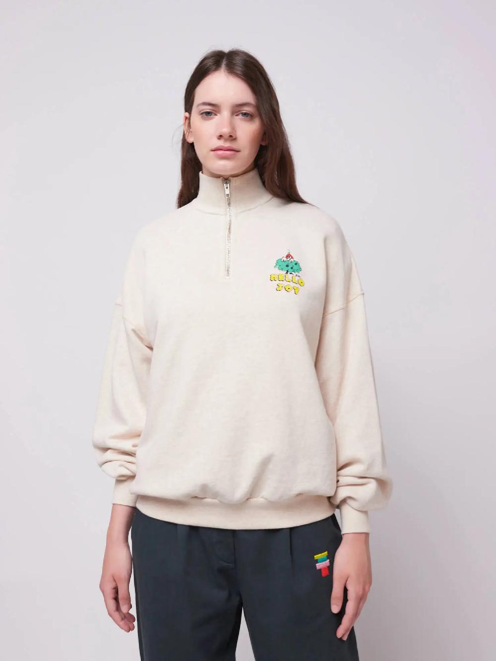 Bobo choses Logo zipper relaxed sweatshirt