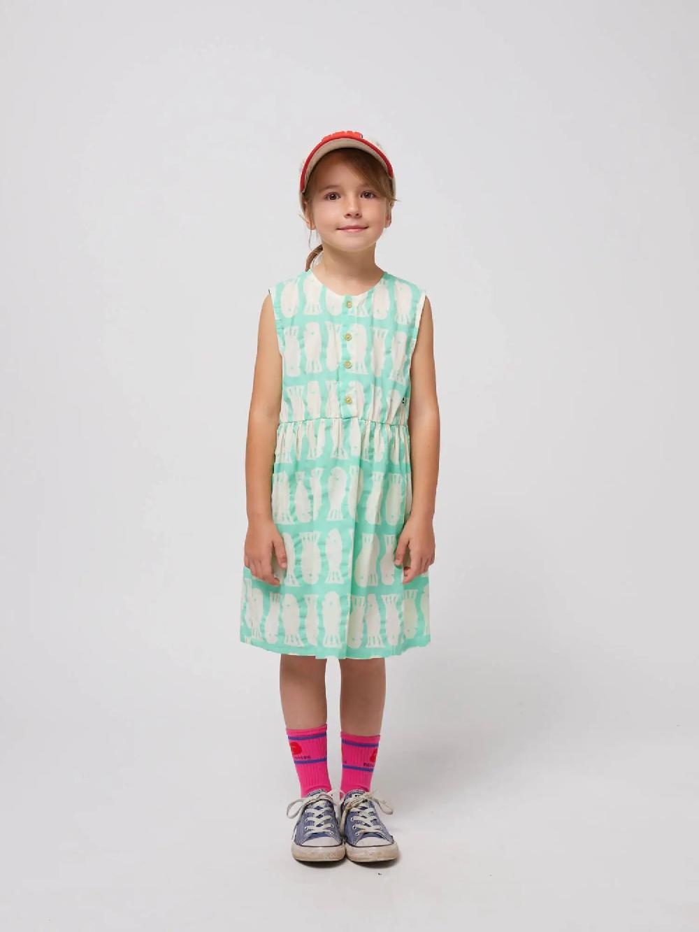 Bobo choses Lucky Fish all over sleeveless dress