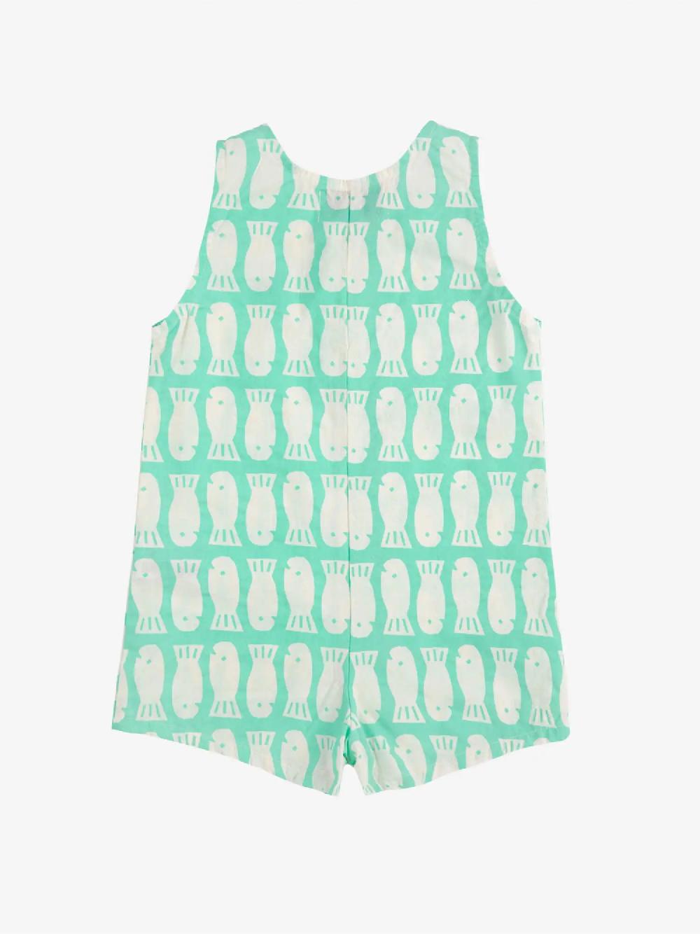 Bobo Choses Lucky Fish All Over Woven Playsuit