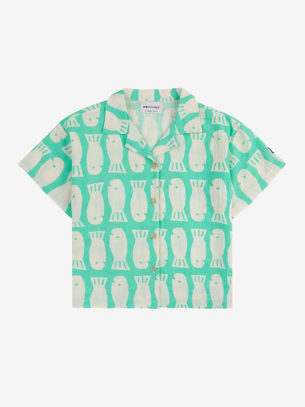 Bobo Choses Lucky Fish All Over Woven Shirt