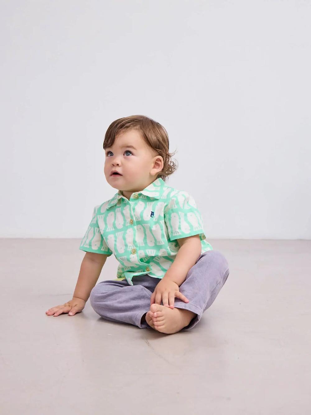 Bobo Choses Lucky Fish All Over Woven Shirt