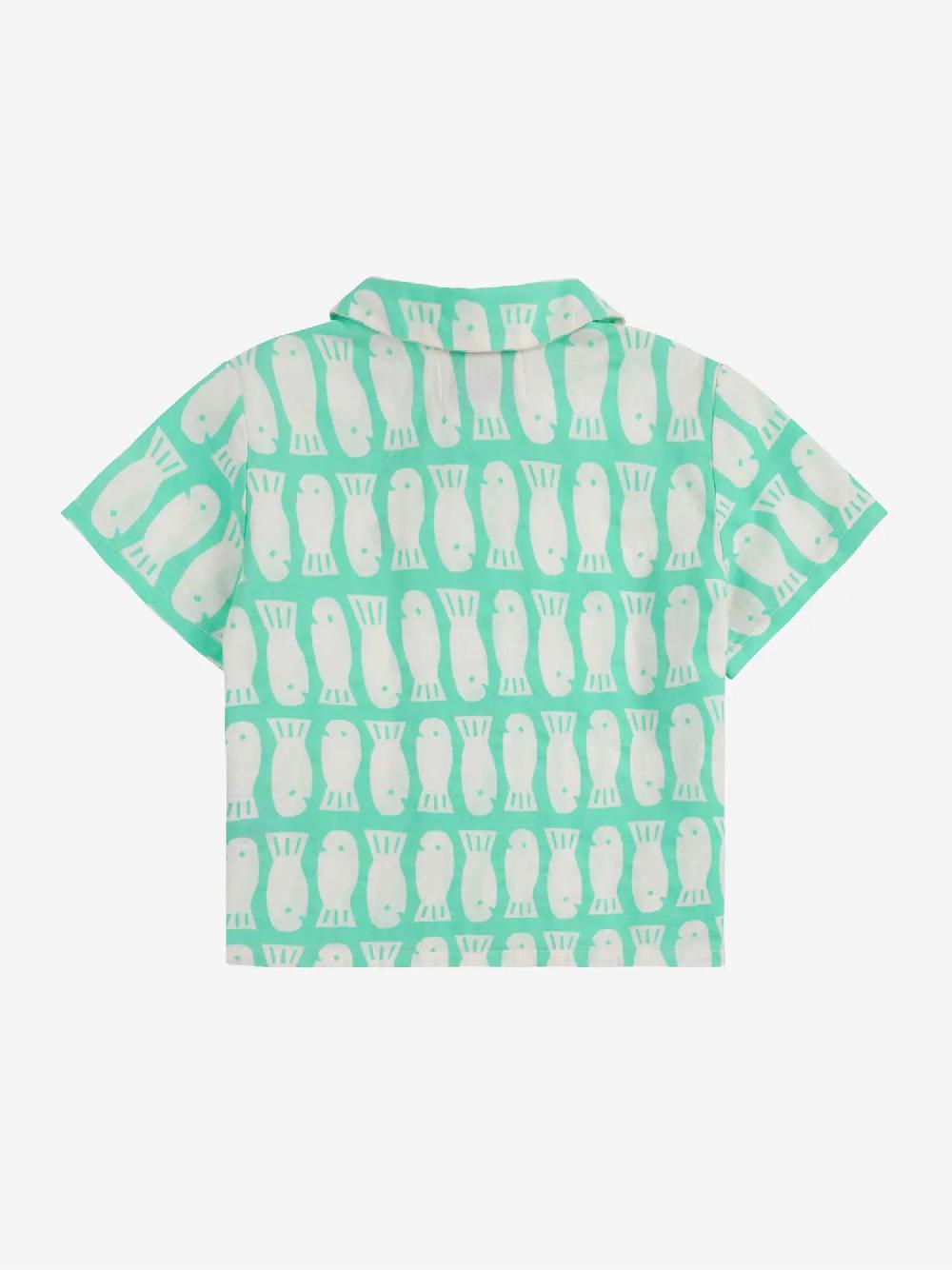 Bobo Choses Lucky Fish All Over Woven Shirt