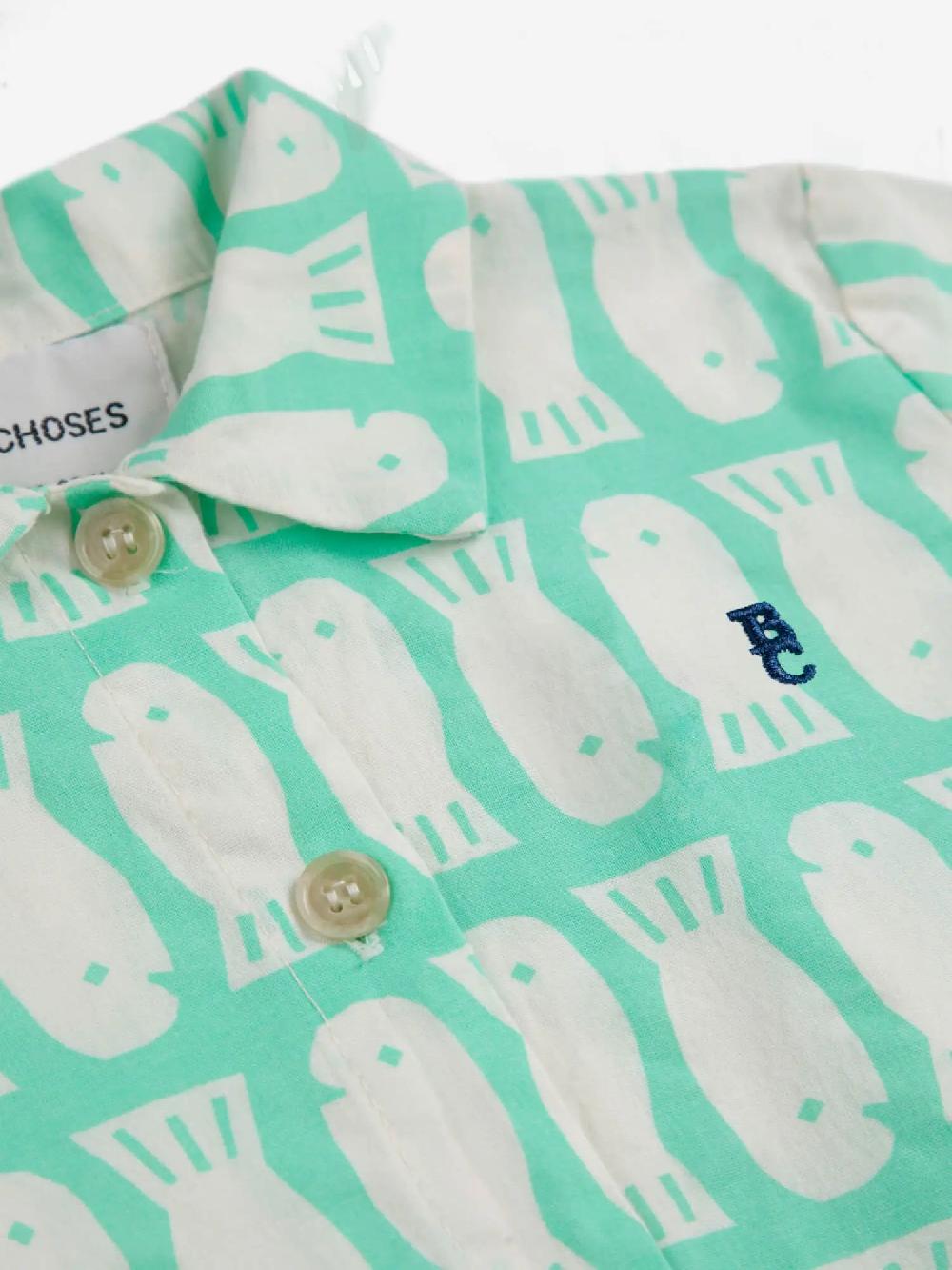Bobo Choses Lucky Fish All Over Woven Shirt