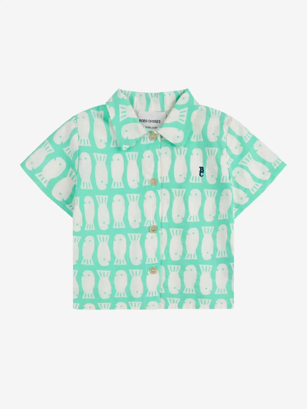 Bobo choses Lucky Fish all over woven shirt
