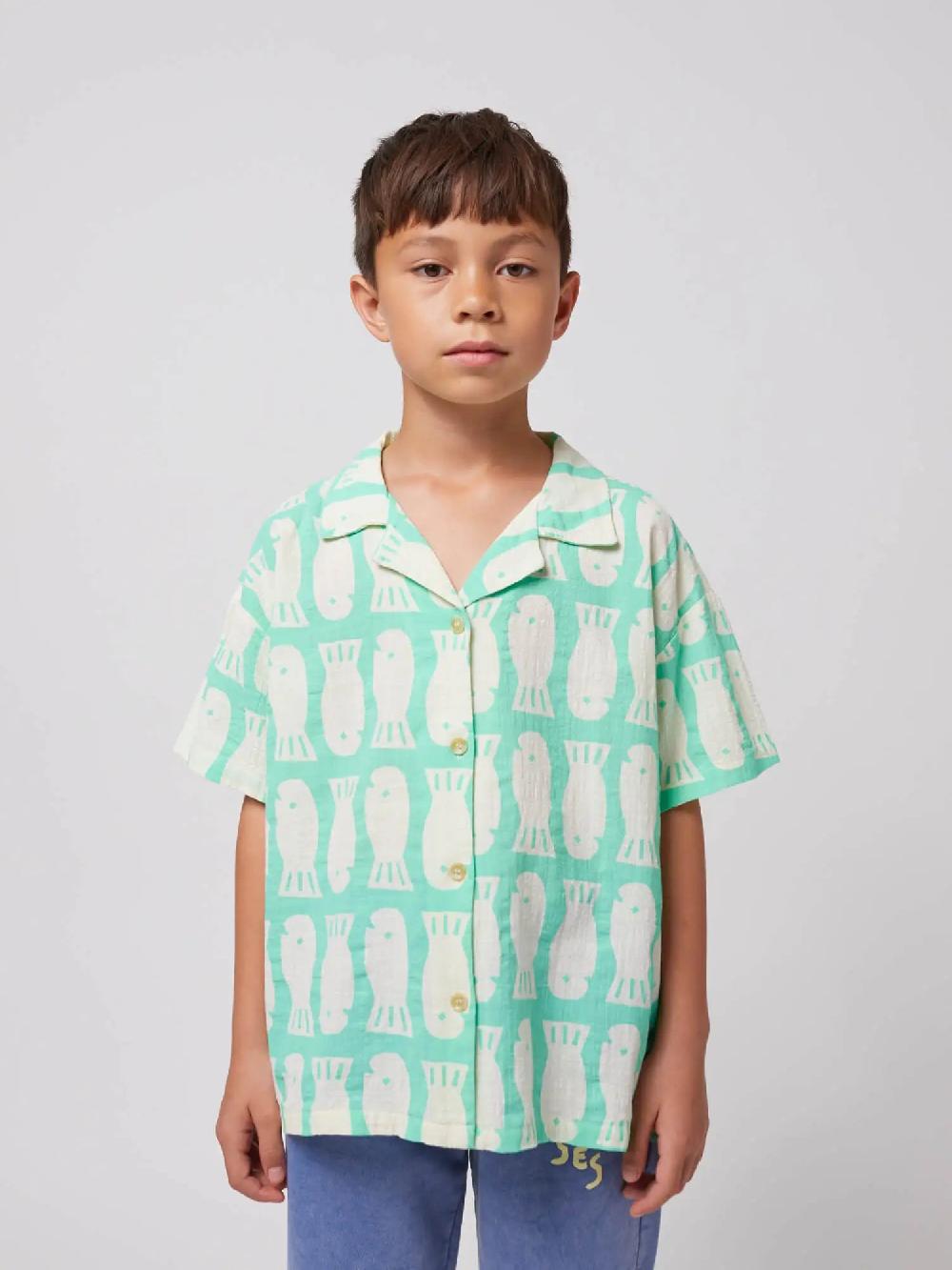 Bobo choses Lucky Fish all over woven shirt