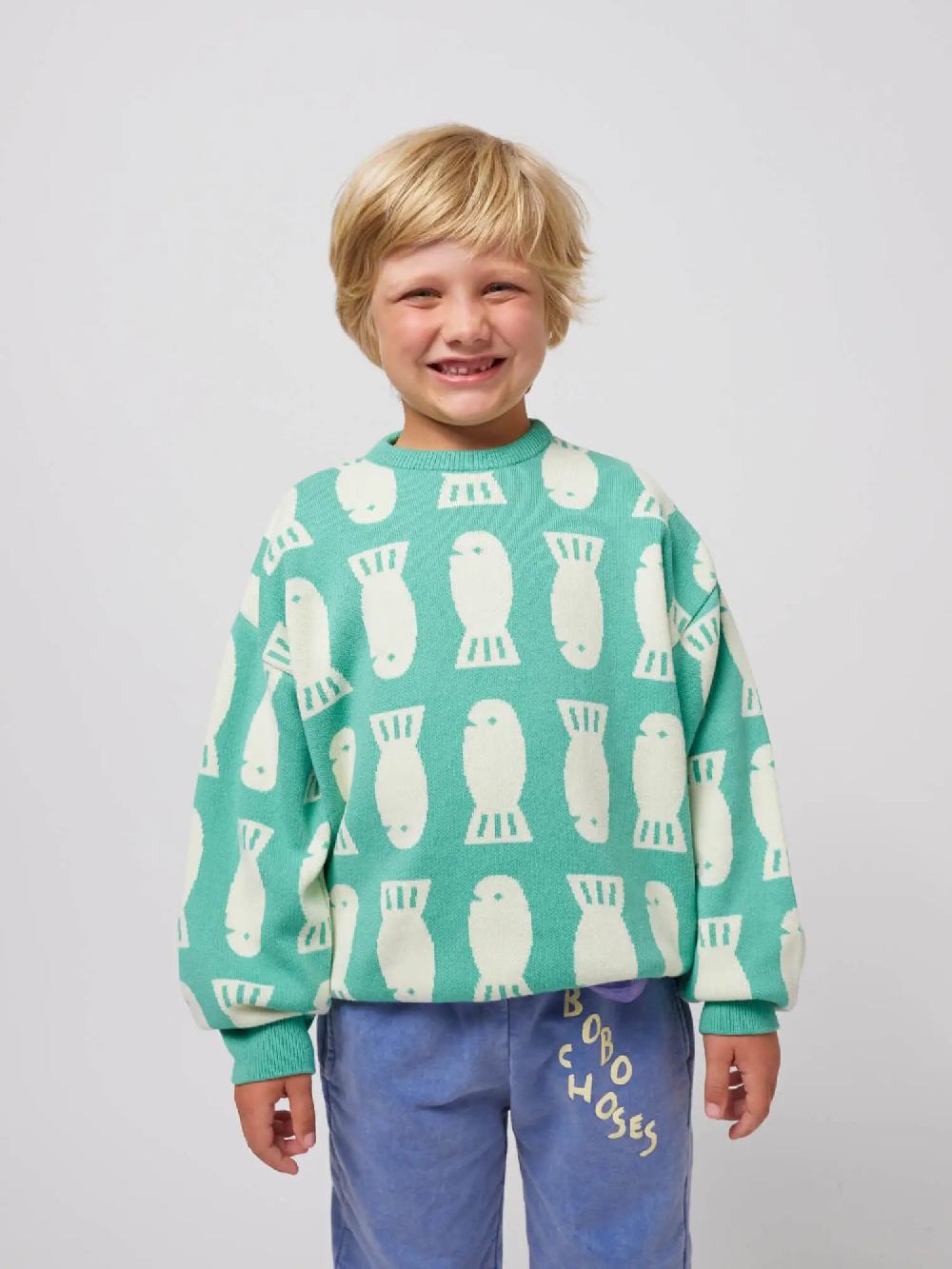 Bobo choses Lucky Fish jacquard jumper