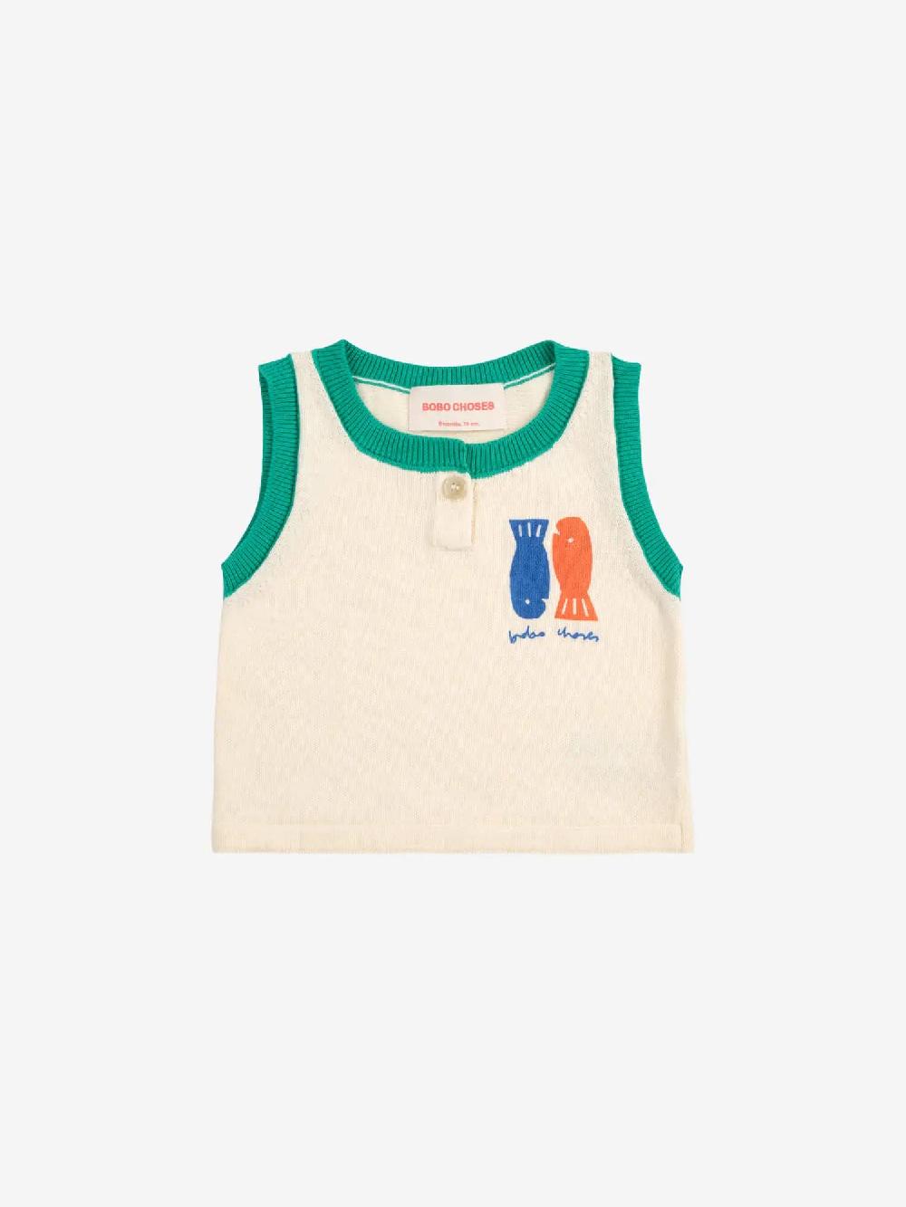 Bobo choses Lucky Fish knitted top