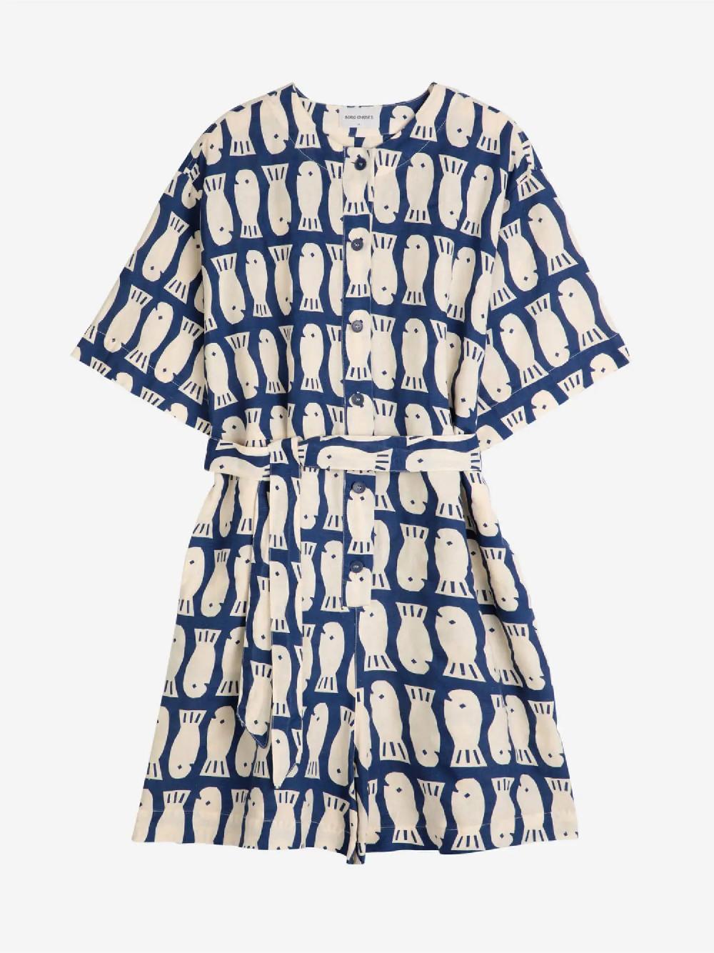 Bobo Choses Lucky Fish Print Playsuit