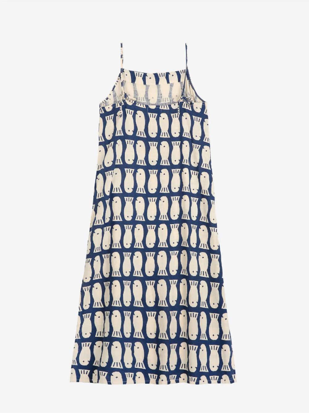 Bobo Choses Lucky Fish Print Viscose Strap Dress