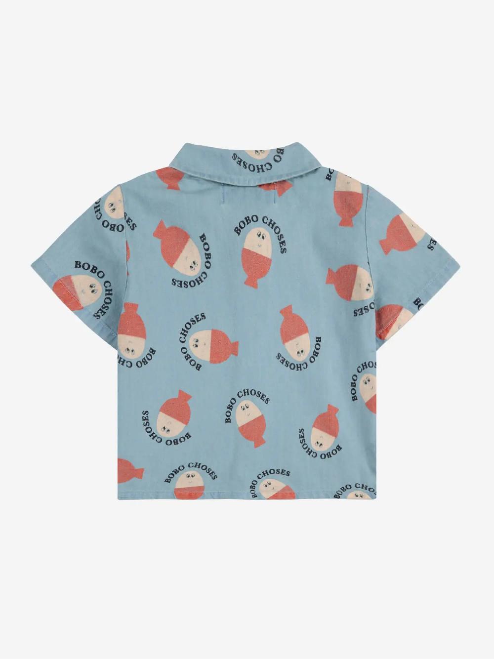 Bobo Choses Morning Egg All Over Denim Shirt