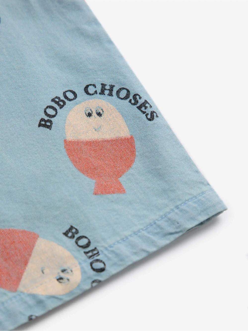 Bobo Choses Morning Egg All Over Denim Shirt