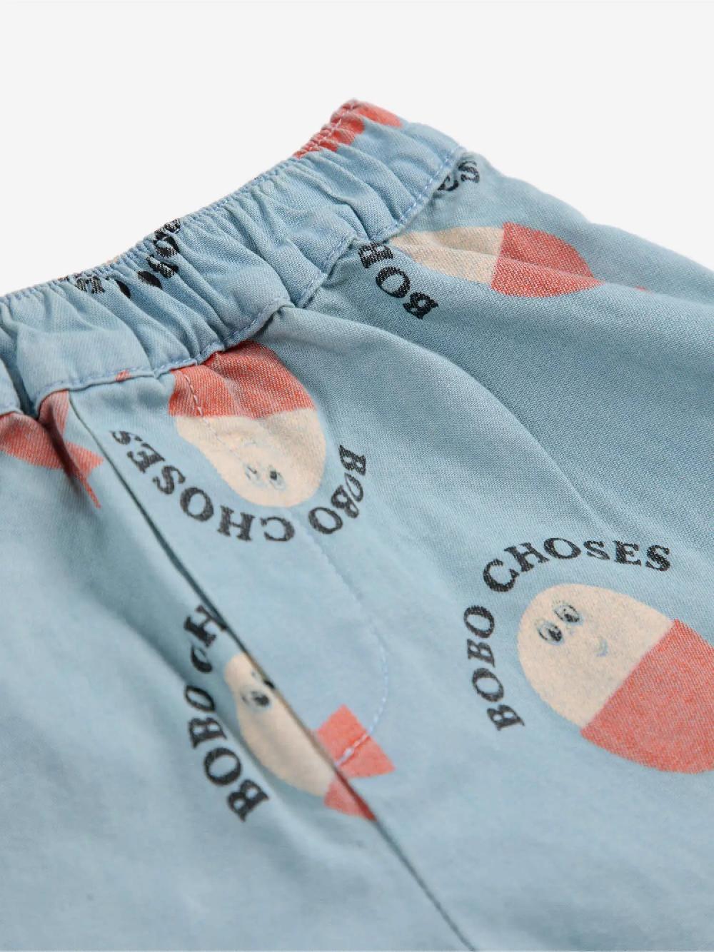 Bobo Choses Morning Egg All Over Denim Shorts