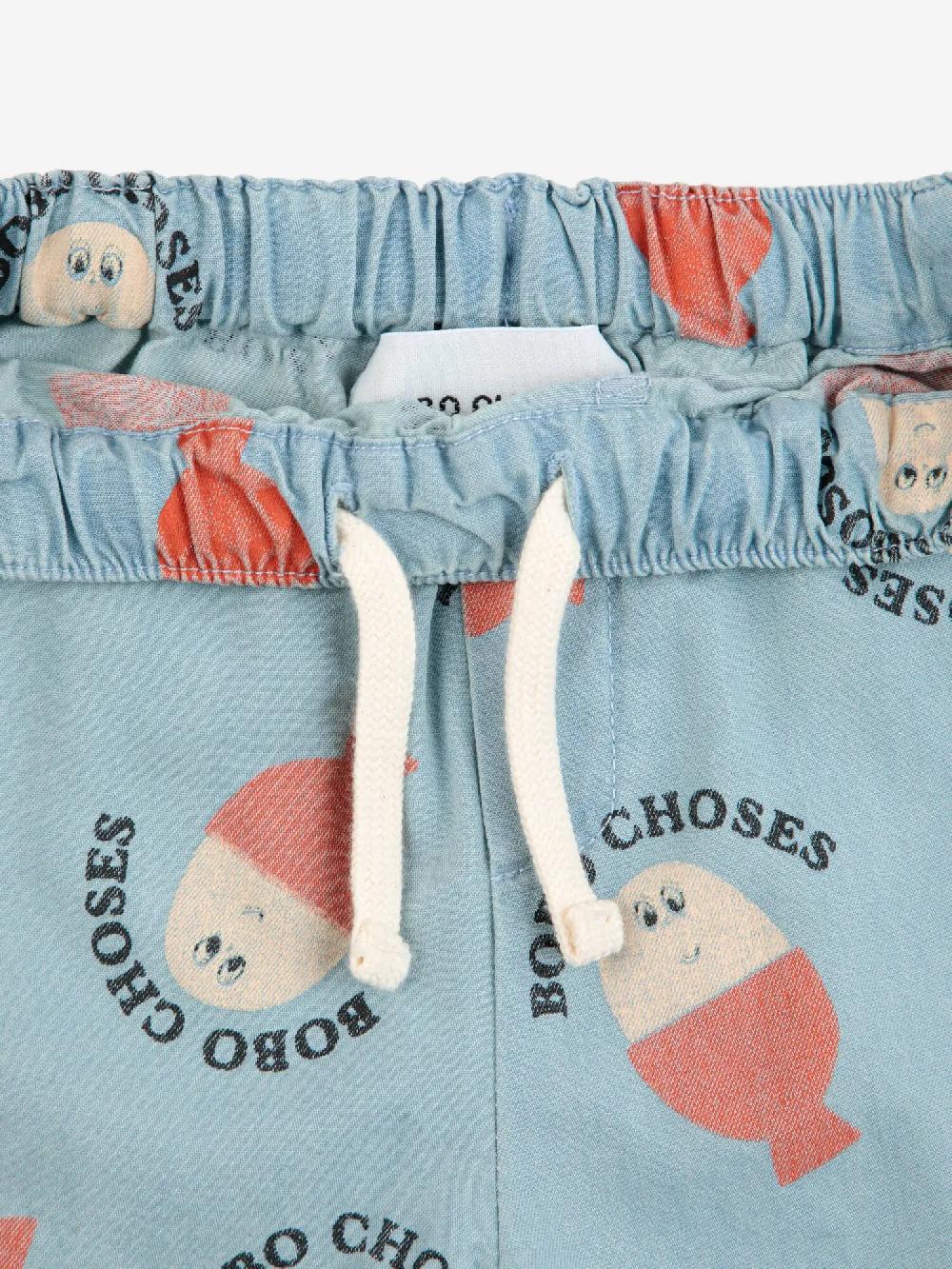 Bobo Choses Morning Egg All Over Denim Shorts