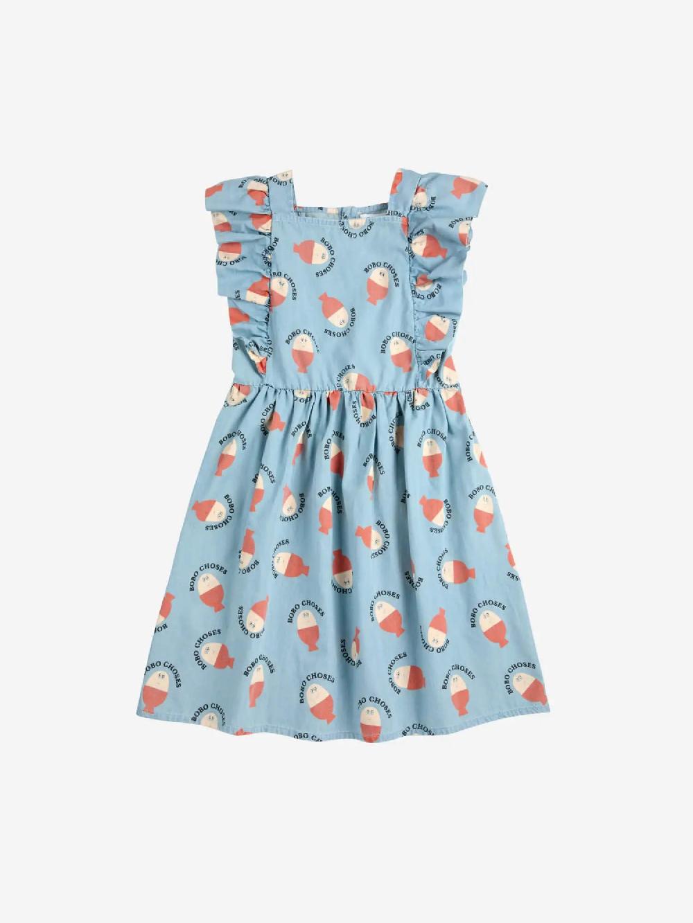 Bobo choses Morning Egg all over ruffle dress