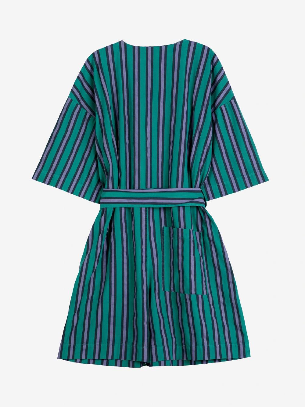 Bobo Choses Multi Striped Buttoned Short Playsuit