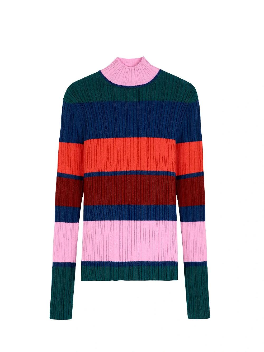 Bobo Choses Multi Stripes Knitted Turtle Neck