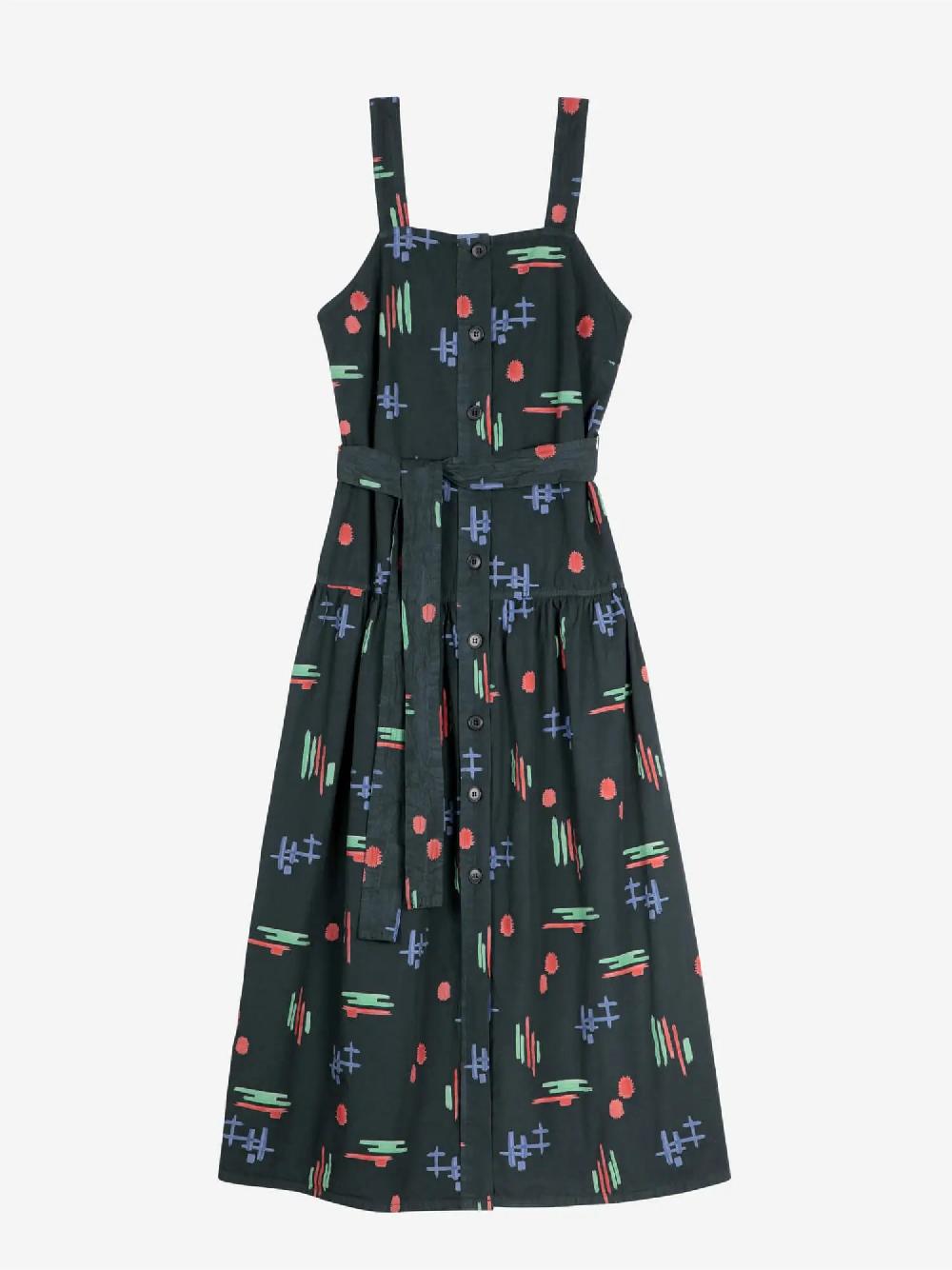 Bobo Choses Multicolor Print Evasé Strap Dress