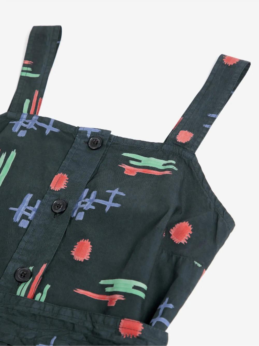 Bobo Choses Multicolor Print Evasé Strap Dress