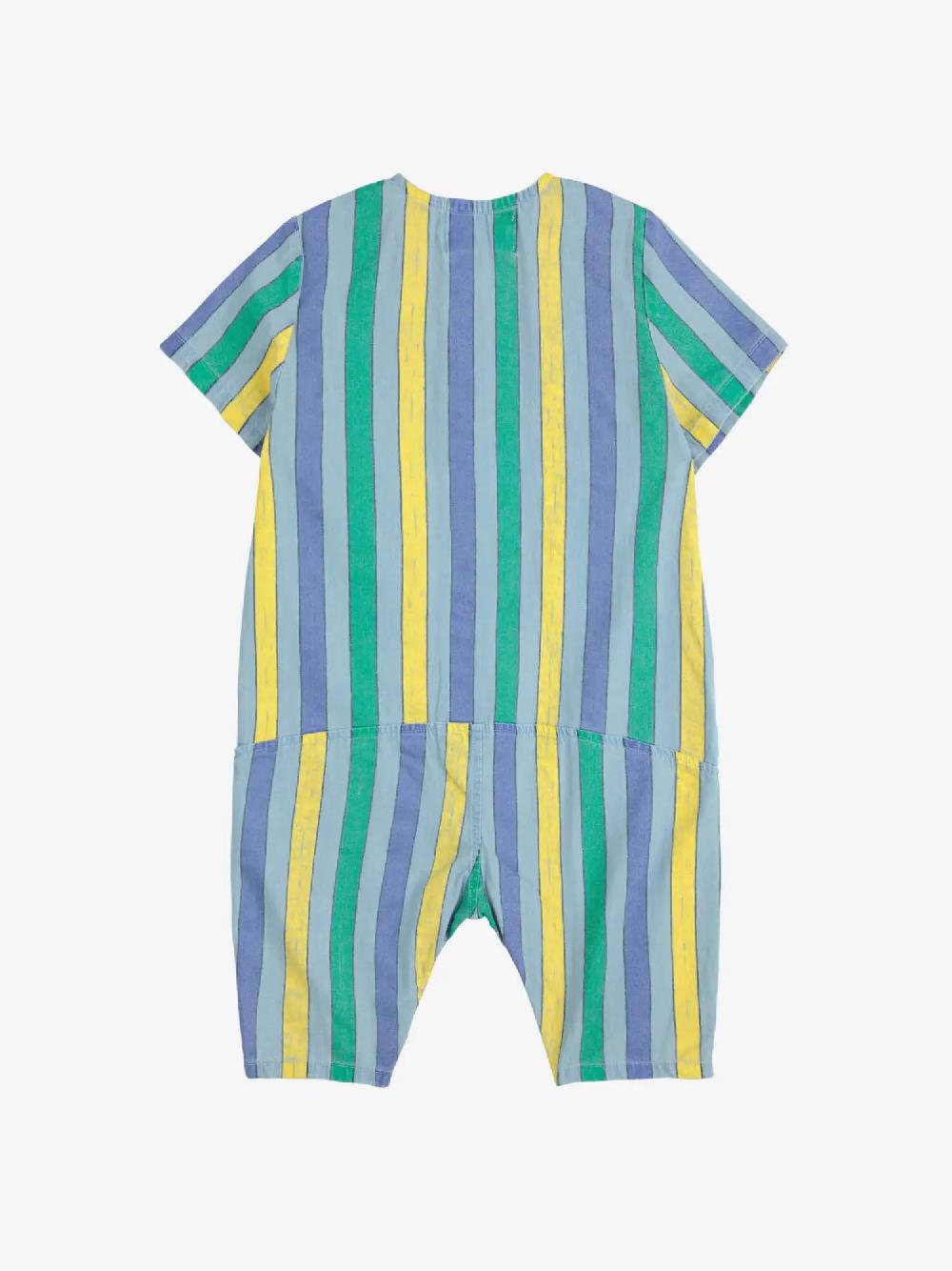Bobo Choses Multicolor Stripes Denim Overall