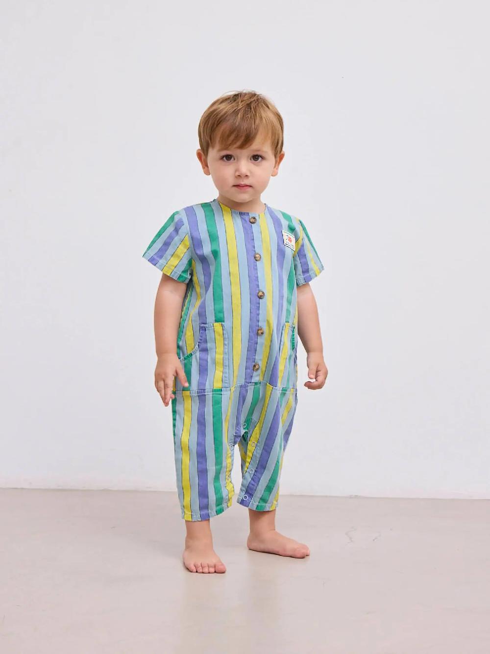 Bobo choses Multicolor Stripes denim overall