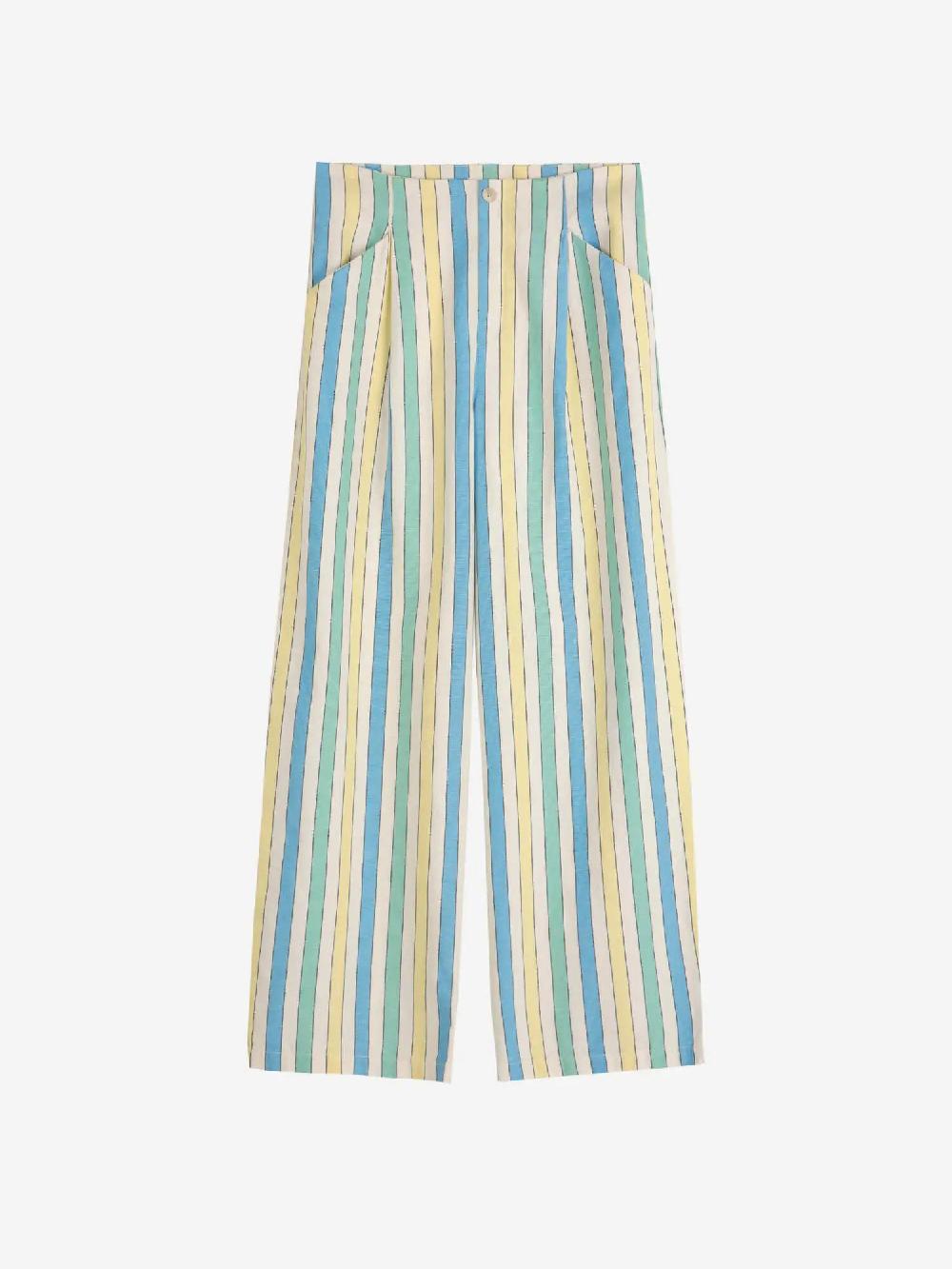 Bobo Choses Multicolor Stripes Pleated Trousers