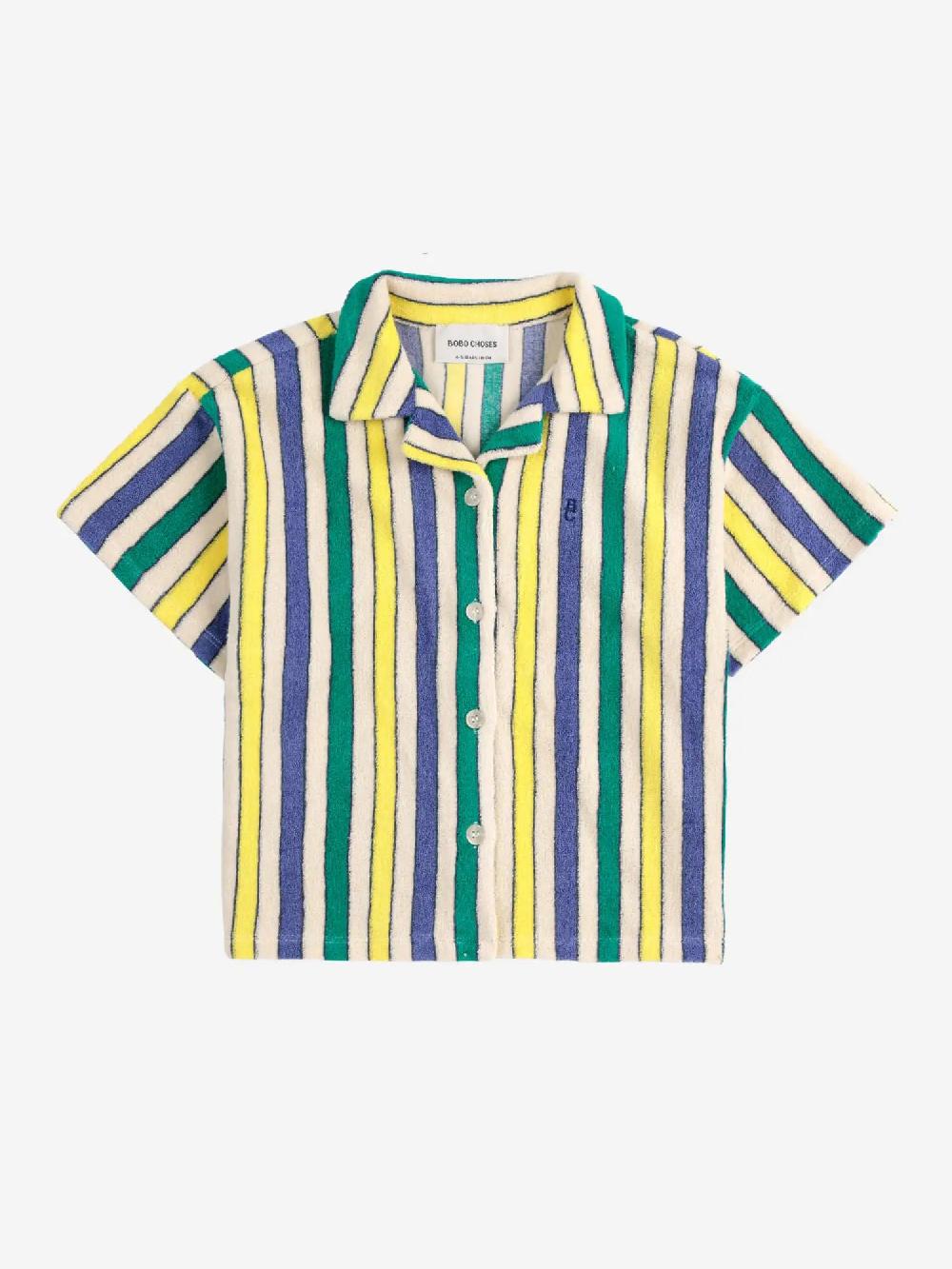 Bobo Choses Multicolor Stripes Terry Cloth Shirt