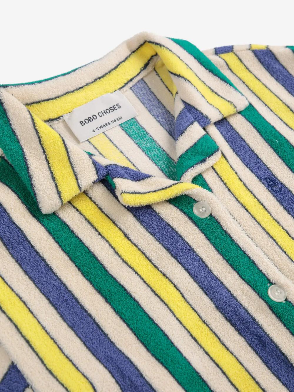 Bobo Choses Multicolor Stripes Terry Cloth Shirt