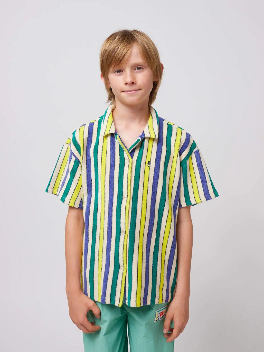 Bobo choses Multicolor Stripes terry cloth shirt