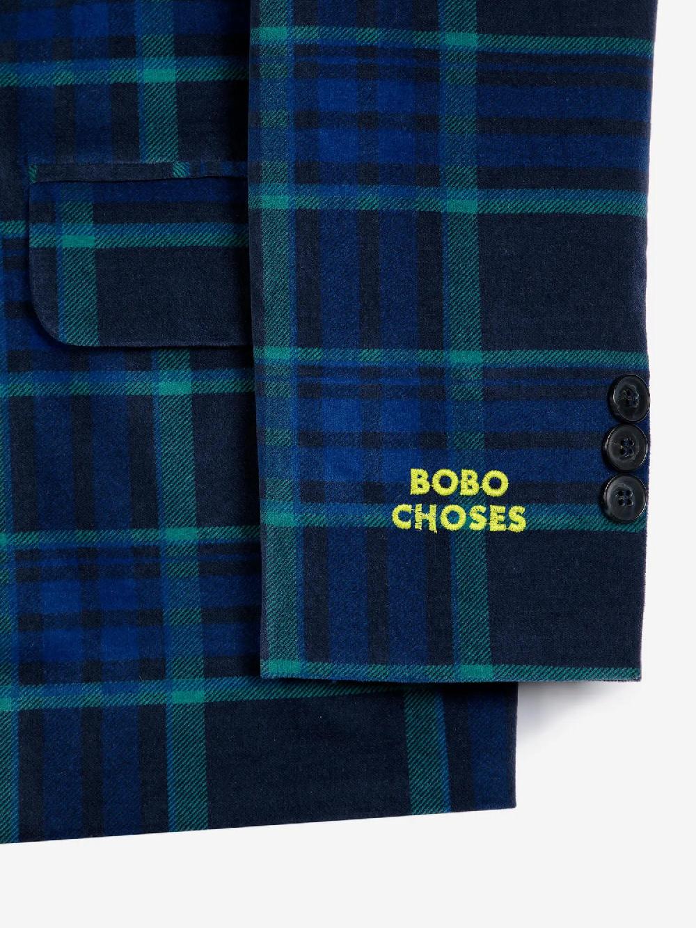 Bobo Choses Multicolour Check Velvet Blazer