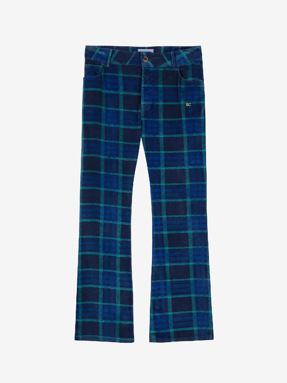 Bobo Choses Multicolour Check Velvet Flared Pants