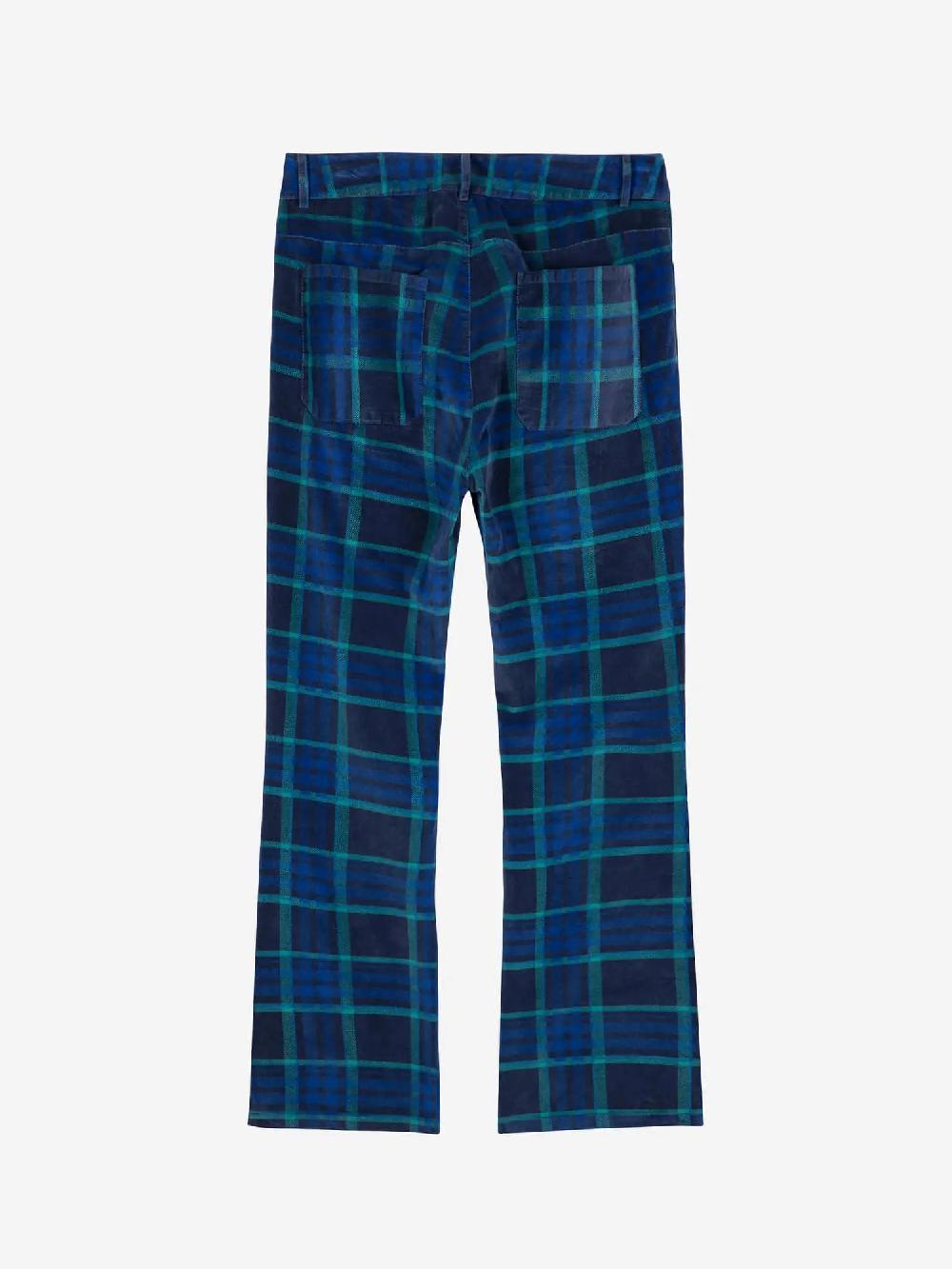 Bobo Choses Multicolour Check Velvet Flared Pants