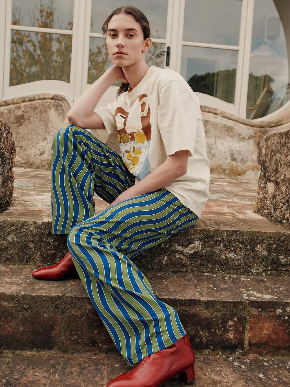 Bobo choses Multicolour waves printed pants