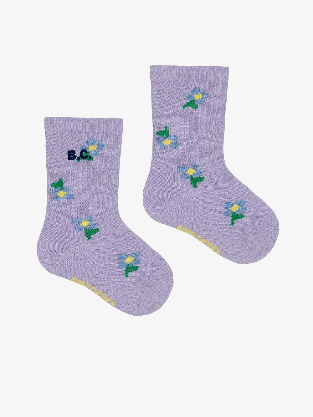 Bobo choses Pansy Flower all over long socks