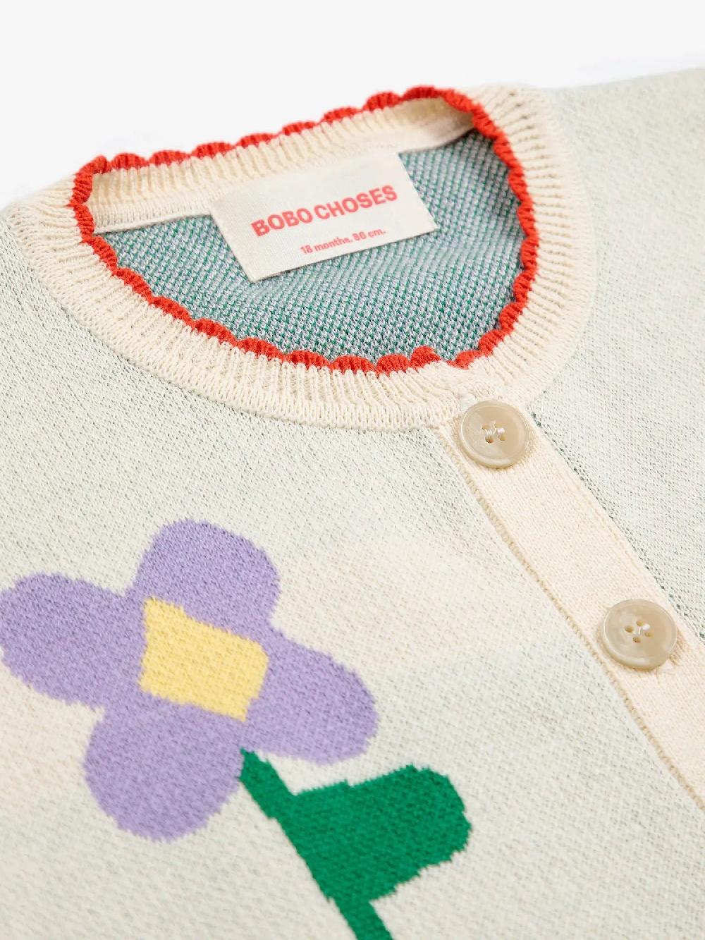Bobo Choses Pansy Flower Cardigan