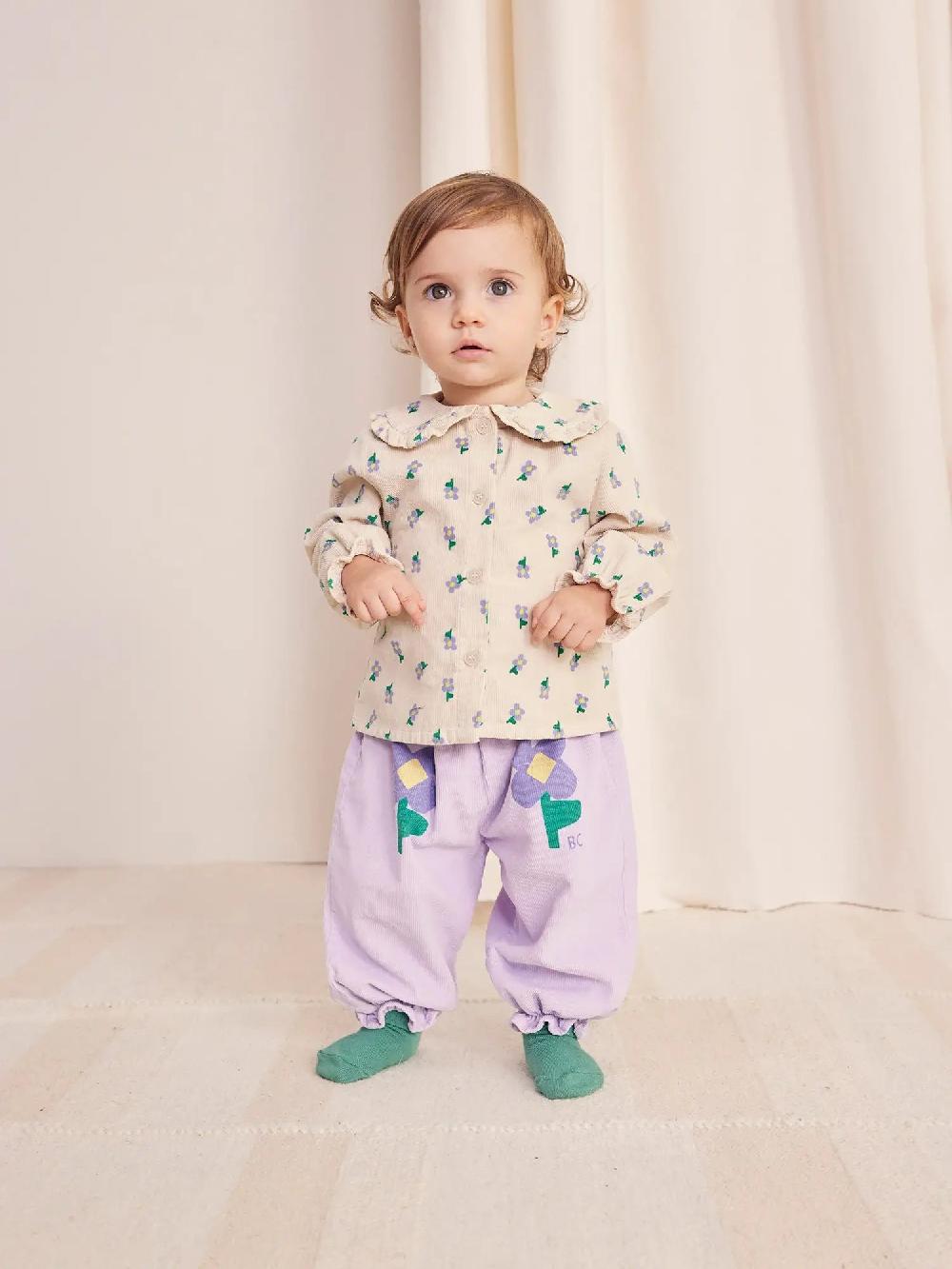 Bobo Choses Pansy Flowers Woven Paperbag Pants