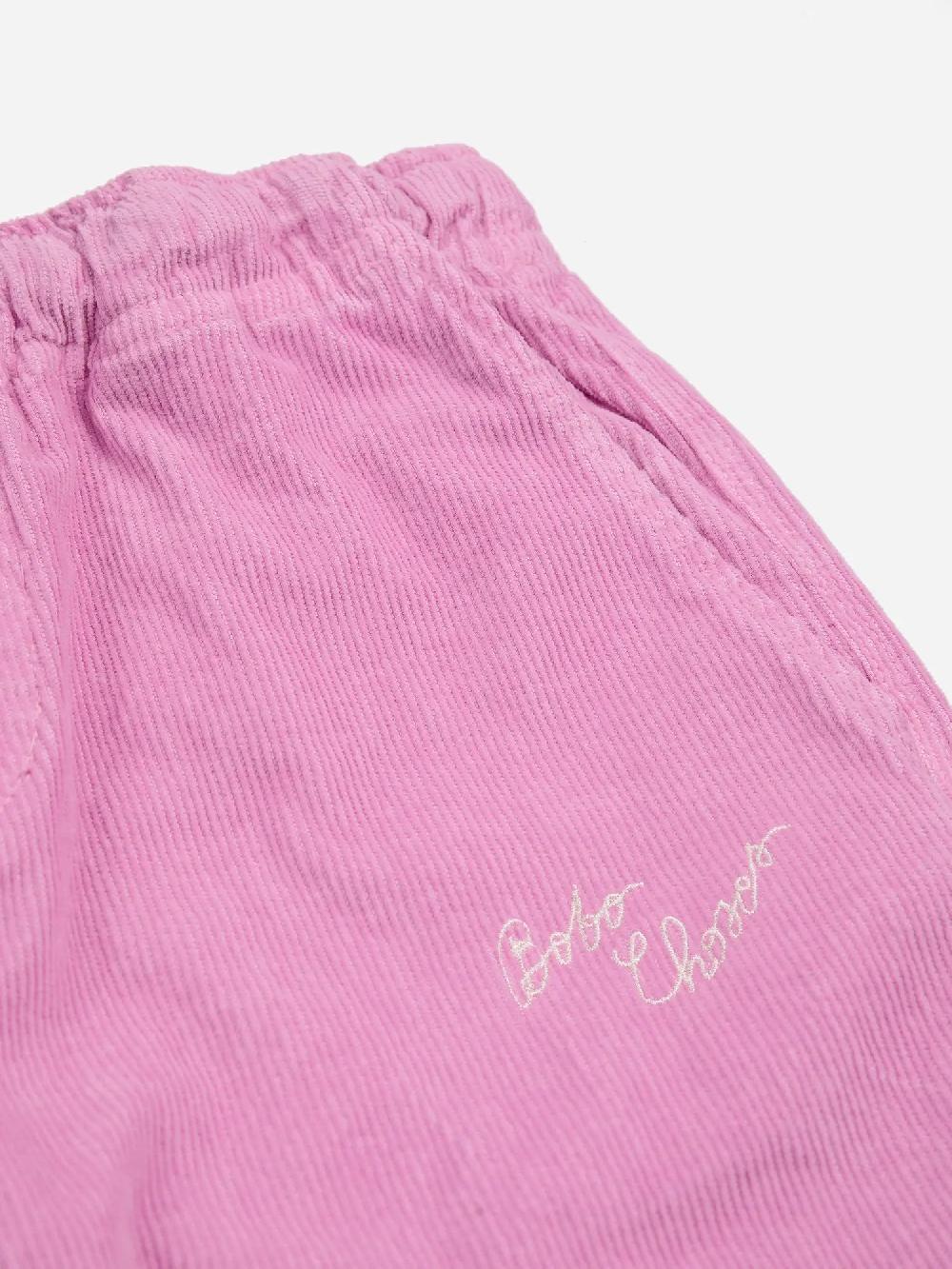 Bobo Choses Bobo Choses Pink Corduroy Straight Pants