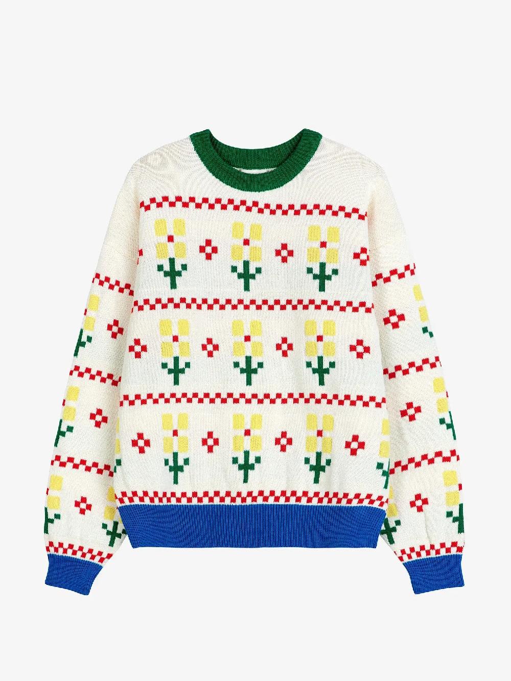 Bobo Choses Pixel Flower Color Block Jumper