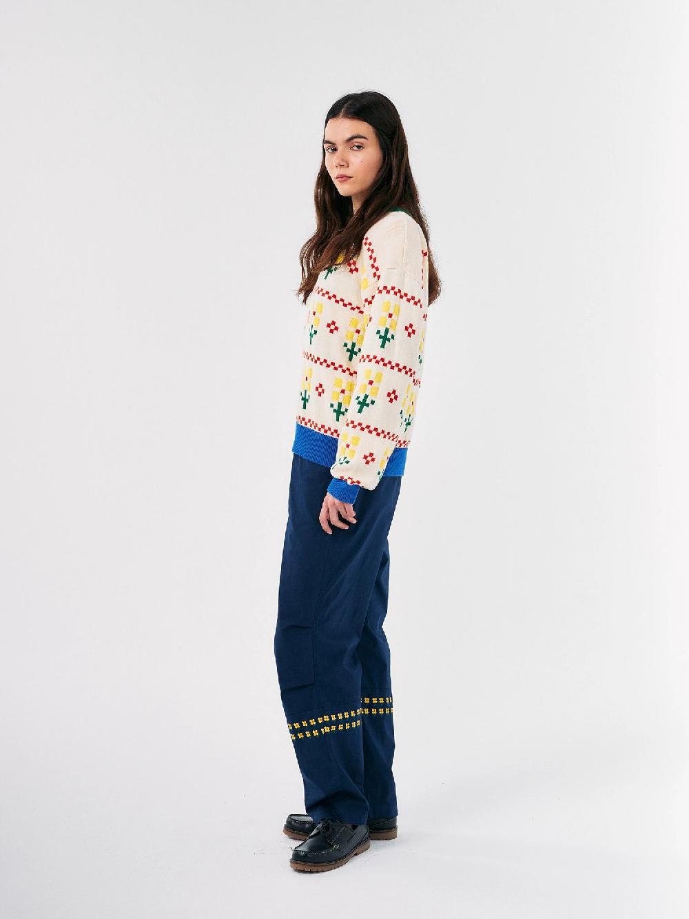 Bobo Choses Pixel Flower Color Block Jumper