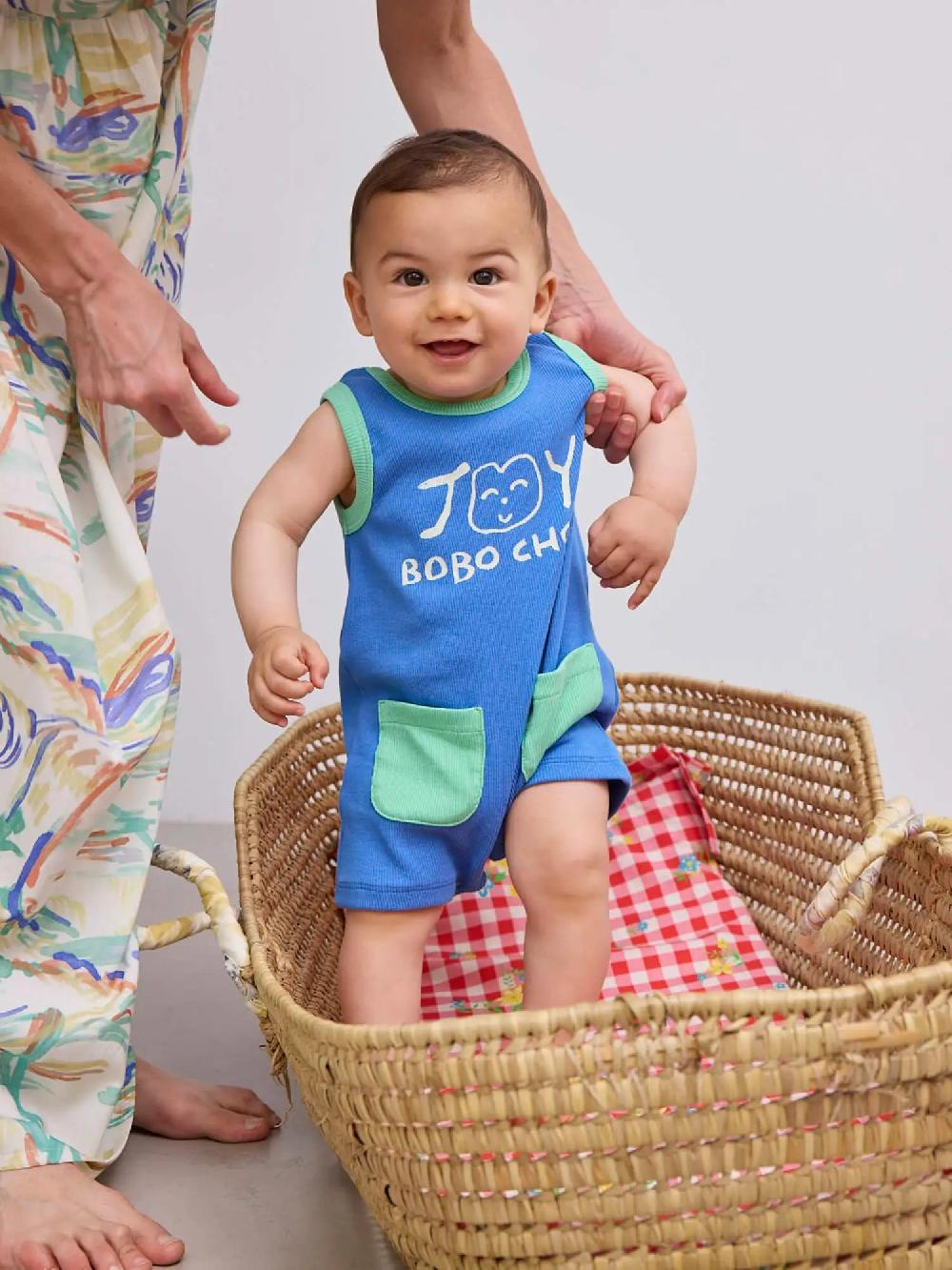 Bobo Choses Smiling Blue Playsuit